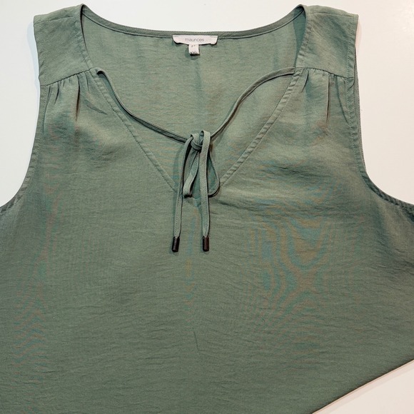 Maurices Tops - Maurices Sage Green‎ Sleeveless Blouse Flowy V Neck Tank Top XXL